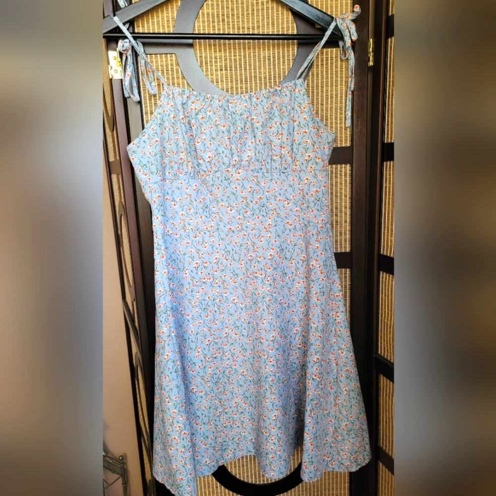 Floral Blue Sun Dress